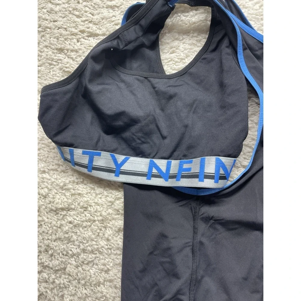 Infinity Flex Tank Bra Womens Small Black Blue - Picture 6 of 8